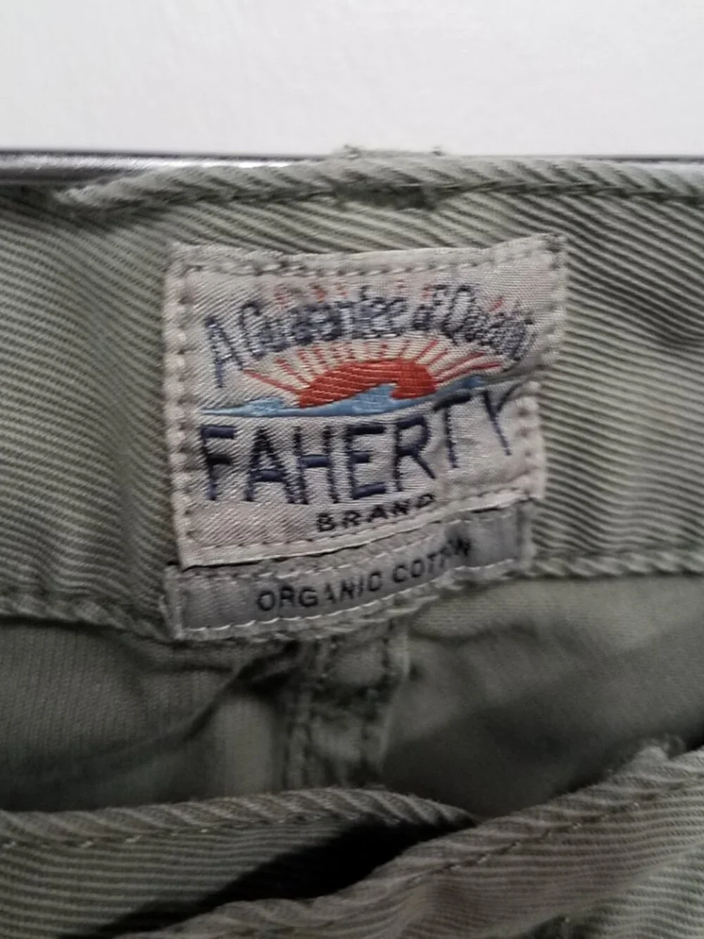 Faherty Comfort Twill 5-Pocket Pant 33 Surplus Green MBC0010-SPG Organic Cotton